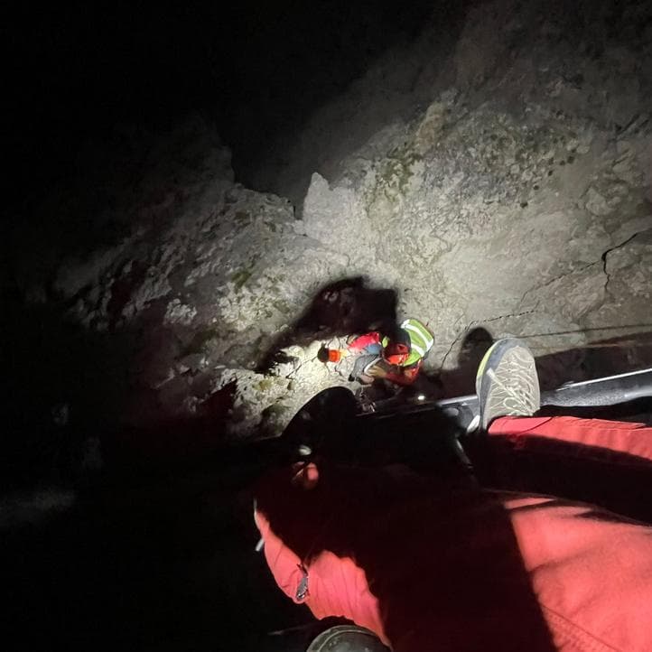 Recuperati di notte due scalatori bloccati in discesa sulla Seconda Torre del Sella