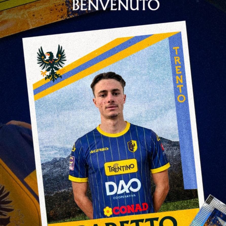 Trento, ufficiale l’arrivo di Marco Garetto: il centrocampista firma fino al 2028